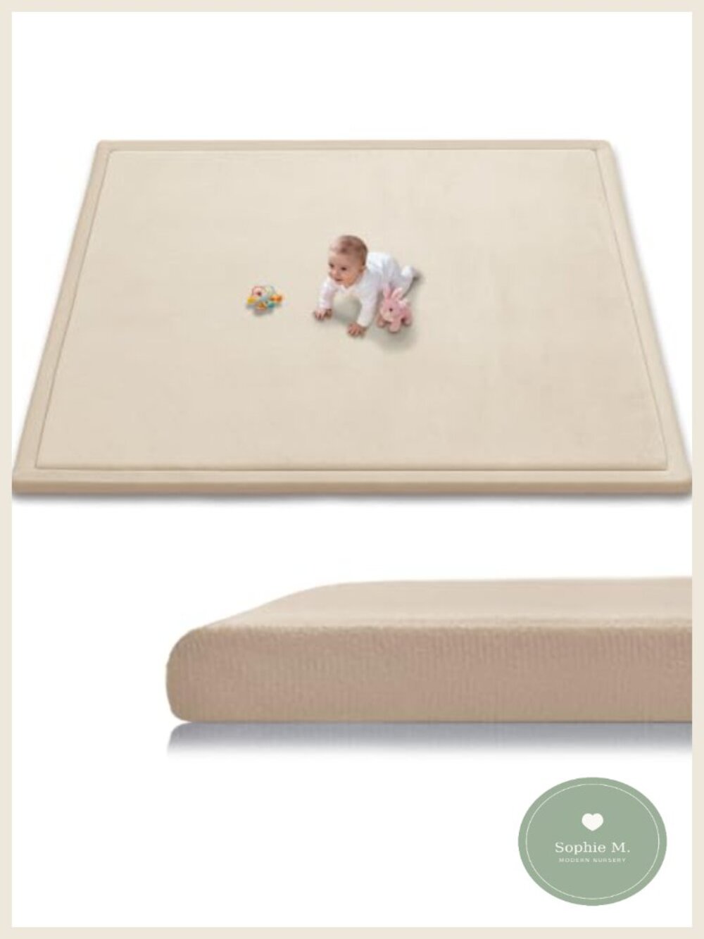 79x59 Thicken Foam Coral Velvet Baby Play Mat Non-Slip Tummy Time
